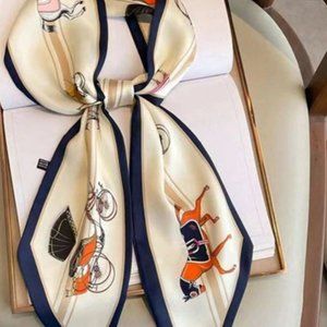 Elegant silky women scarf for neck or purse